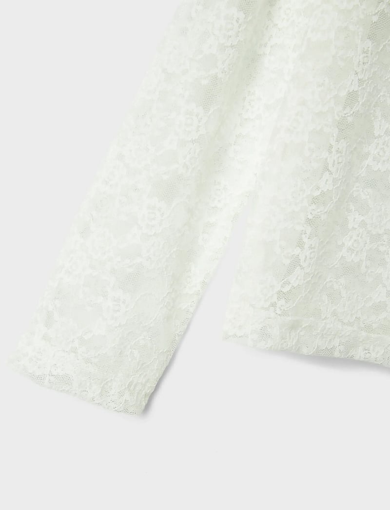 name it - NKFNACE LS TOP - pluusid ja tuunikad - cloud dancer - 2