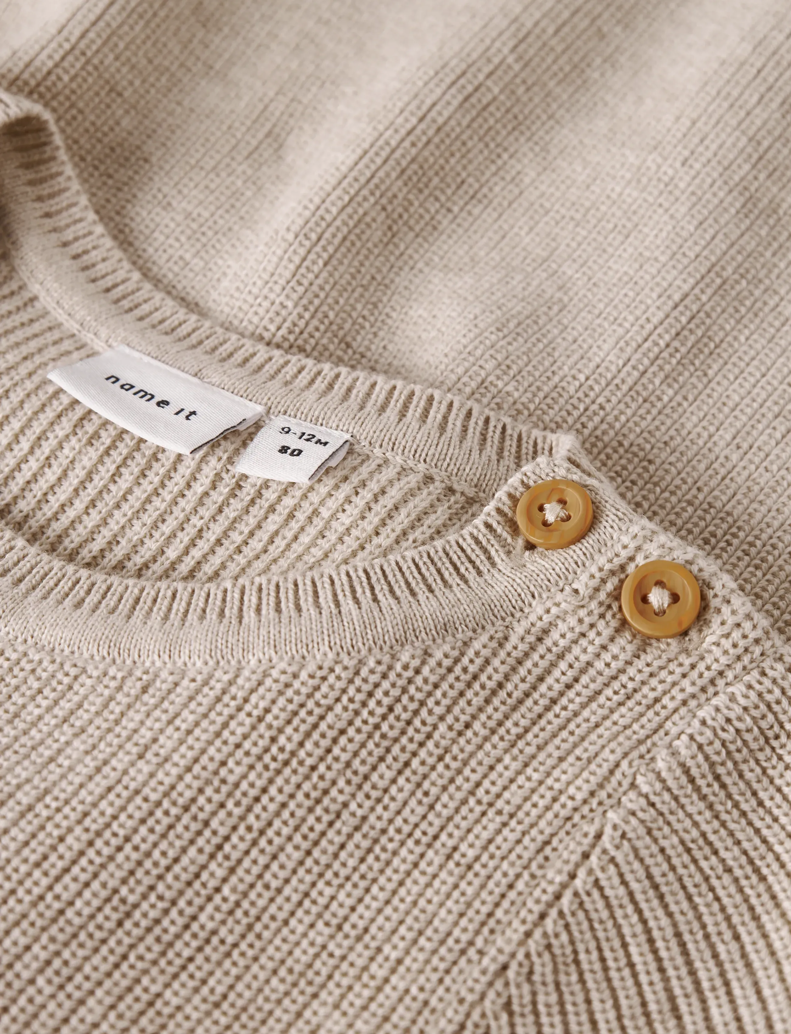 name it - NBFOLIVINA LS KNIT DRESS - langærmede babykjoler - peyote melange - 3