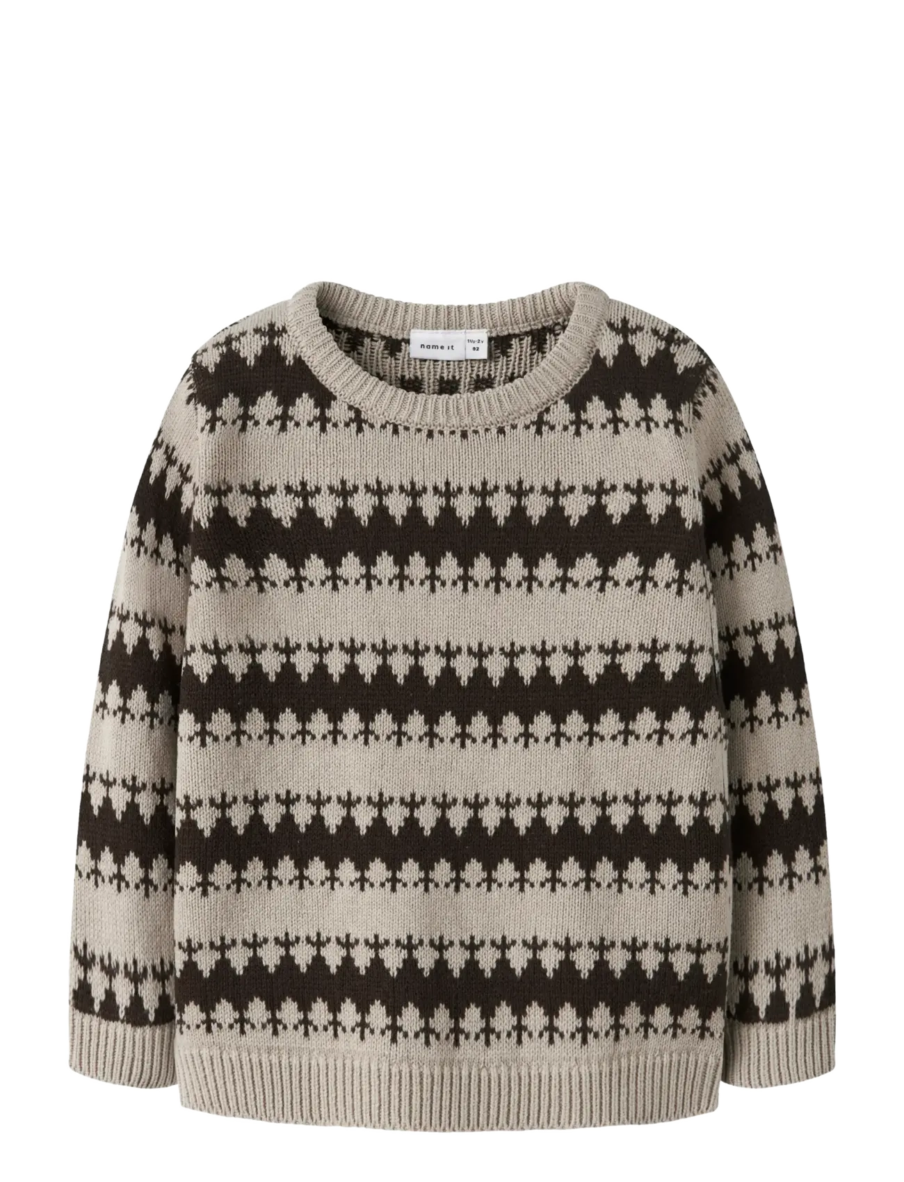 NAME IT Nmmoscar Ls Knit Beige - 86 - Kinder