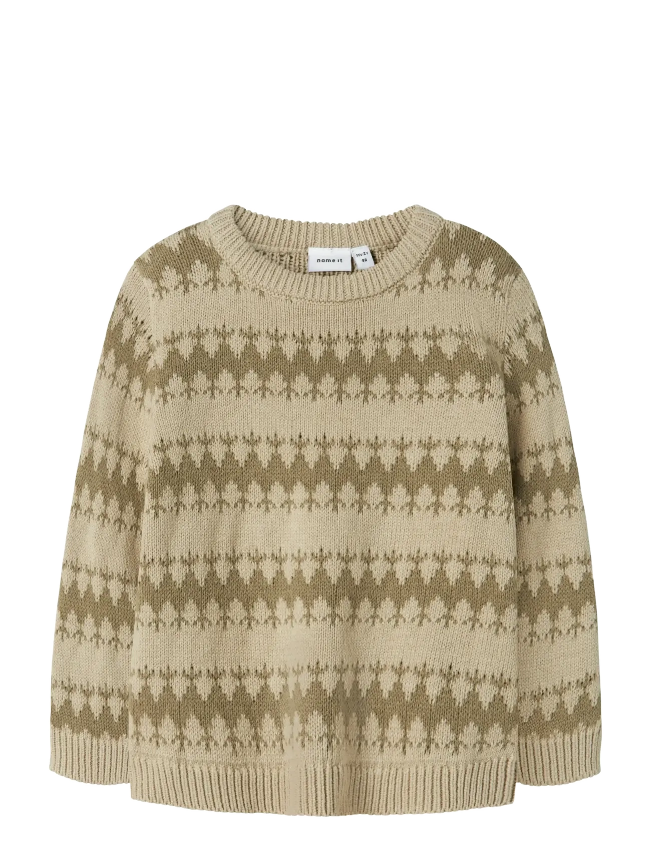NAME IT Nmmoscar Ls Knit Beige - 104 - Kinder