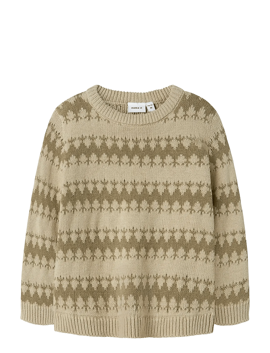 name it - NMMOSCAR LS KNIT - pullover - island fossil - 1