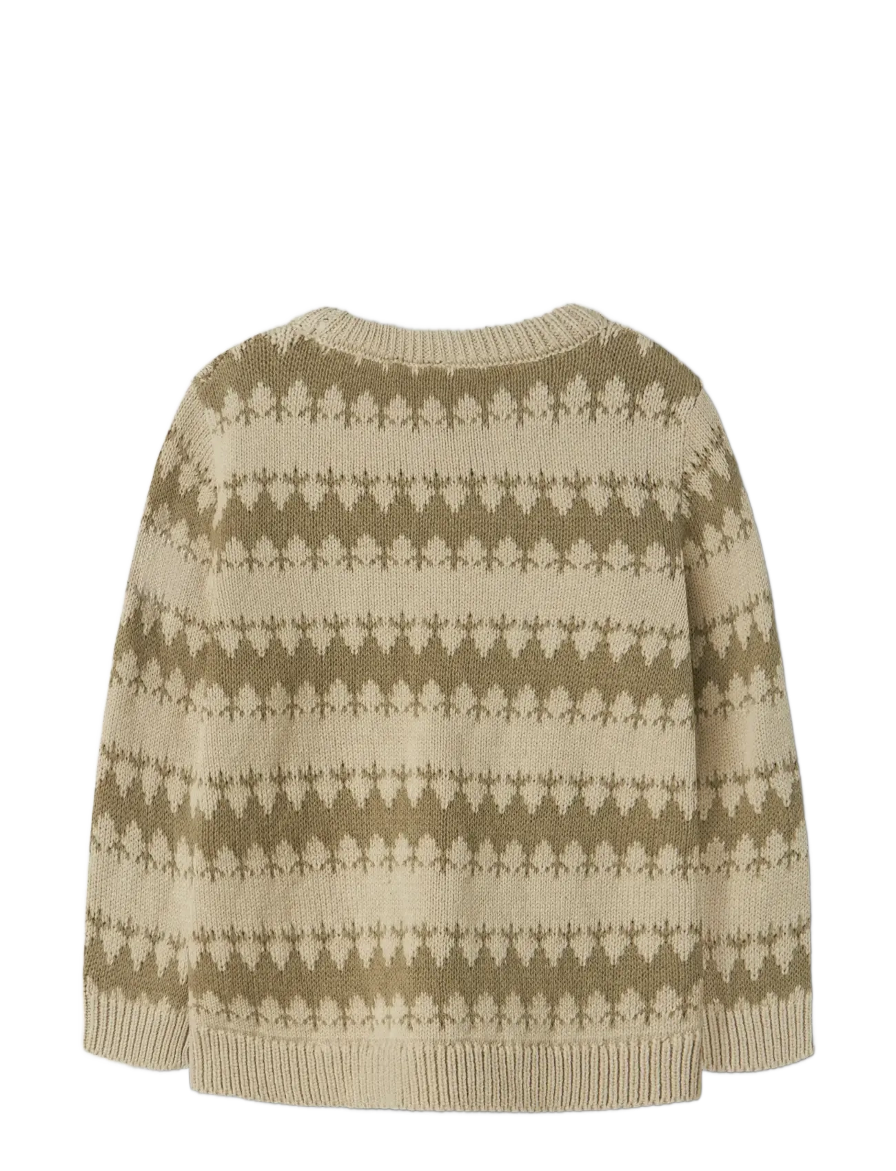 name it - NMMOSCAR LS KNIT - trøjer - island fossil - 2