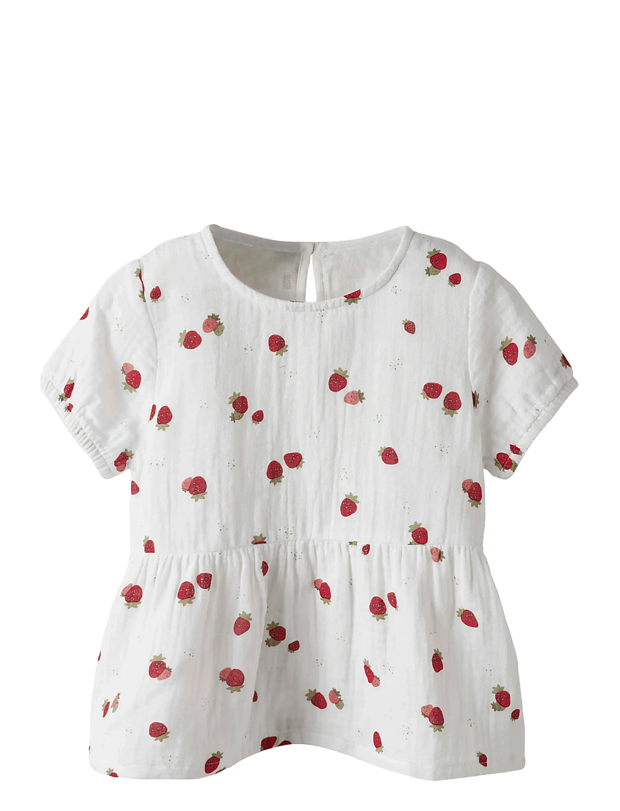 name it - NMFFORNELIA SS TOP - pluusid ja tuunikad - white alyssum - 1