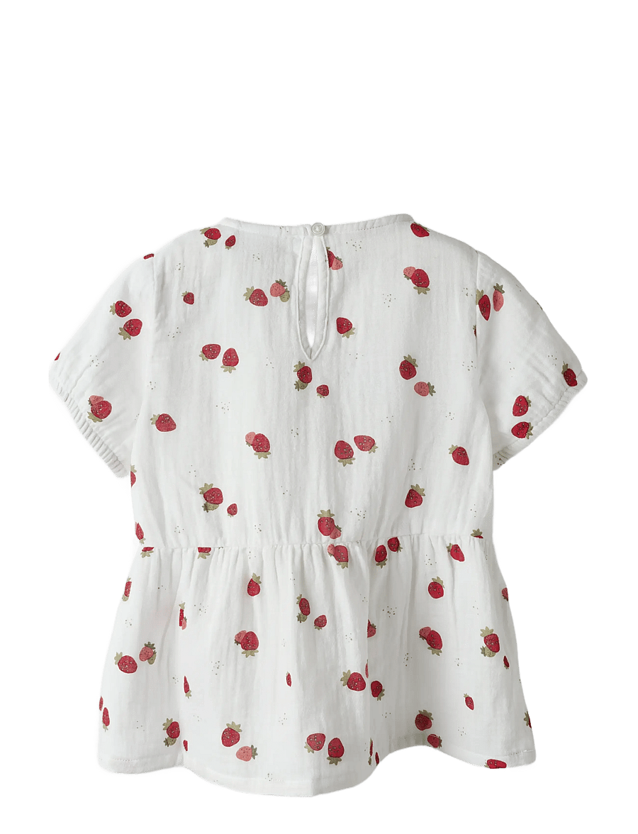 name it - NMFFORNELIA SS TOP - pluusid ja tuunikad - white alyssum - 2