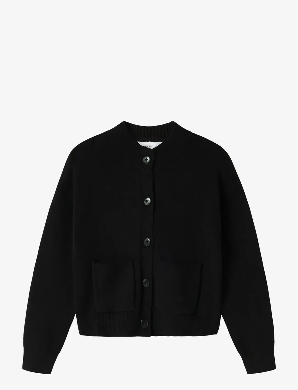 name it - NKFONILLA LS KNIT CARD - koftor - black - 0