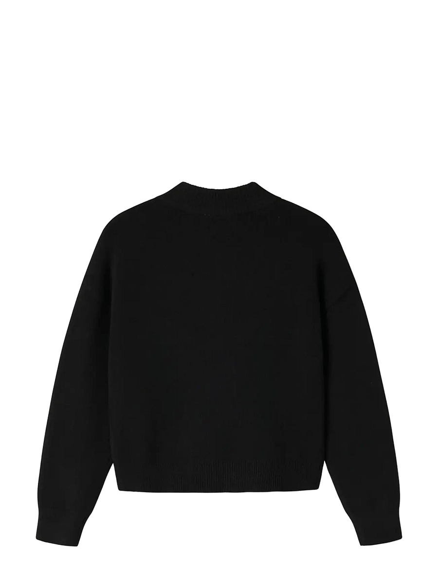name it - NKFONILLA LS KNIT CARD - cardigans - black - 2