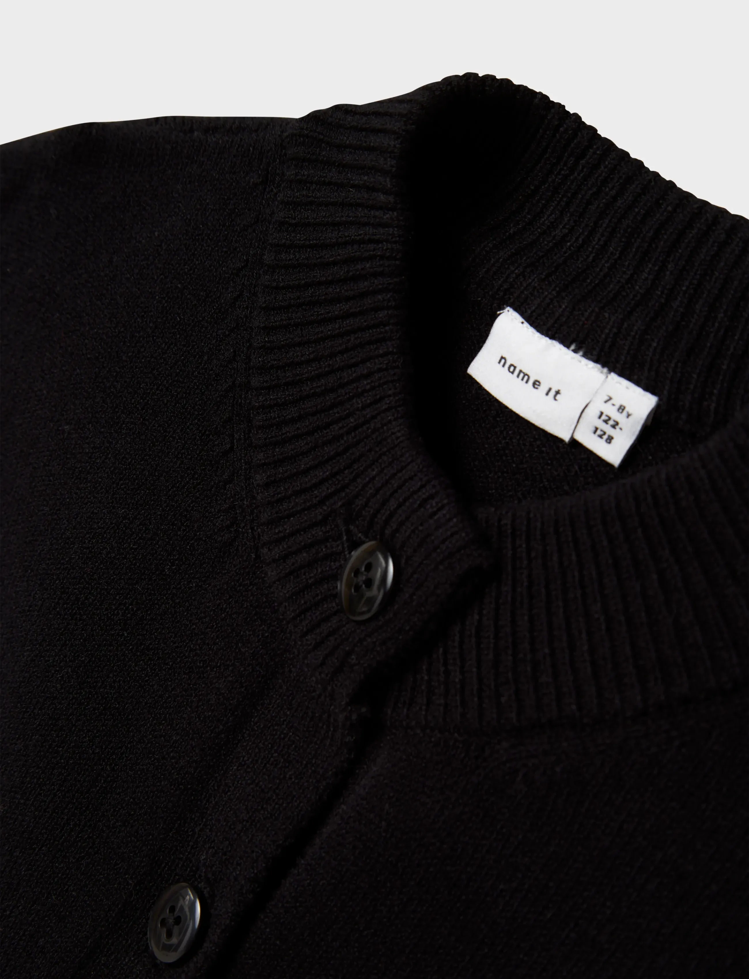 name it - NKFONILLA LS KNIT CARD - cardigans - black - 3