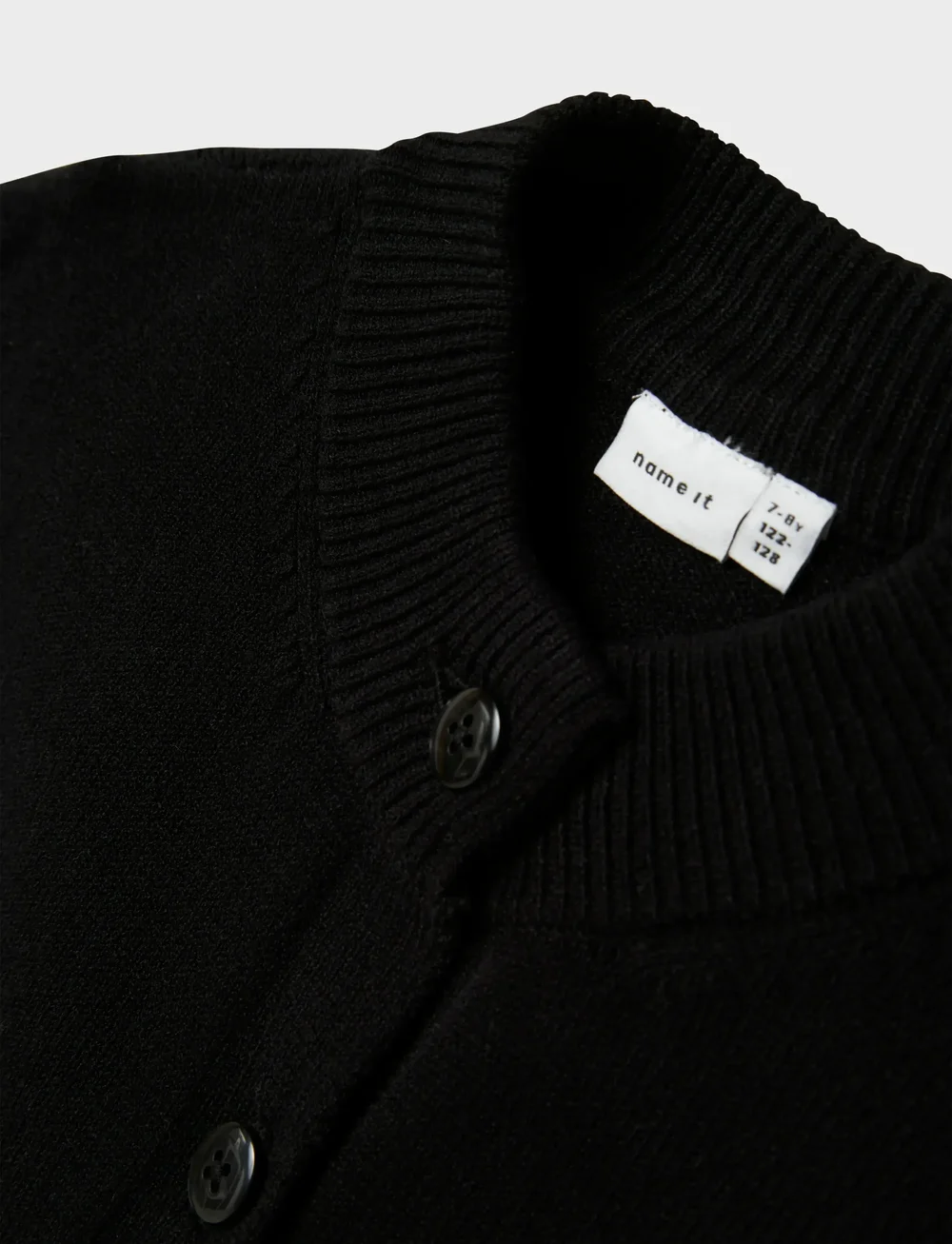 name it - NKFONILLA LS KNIT CARD - koftor - black - 2