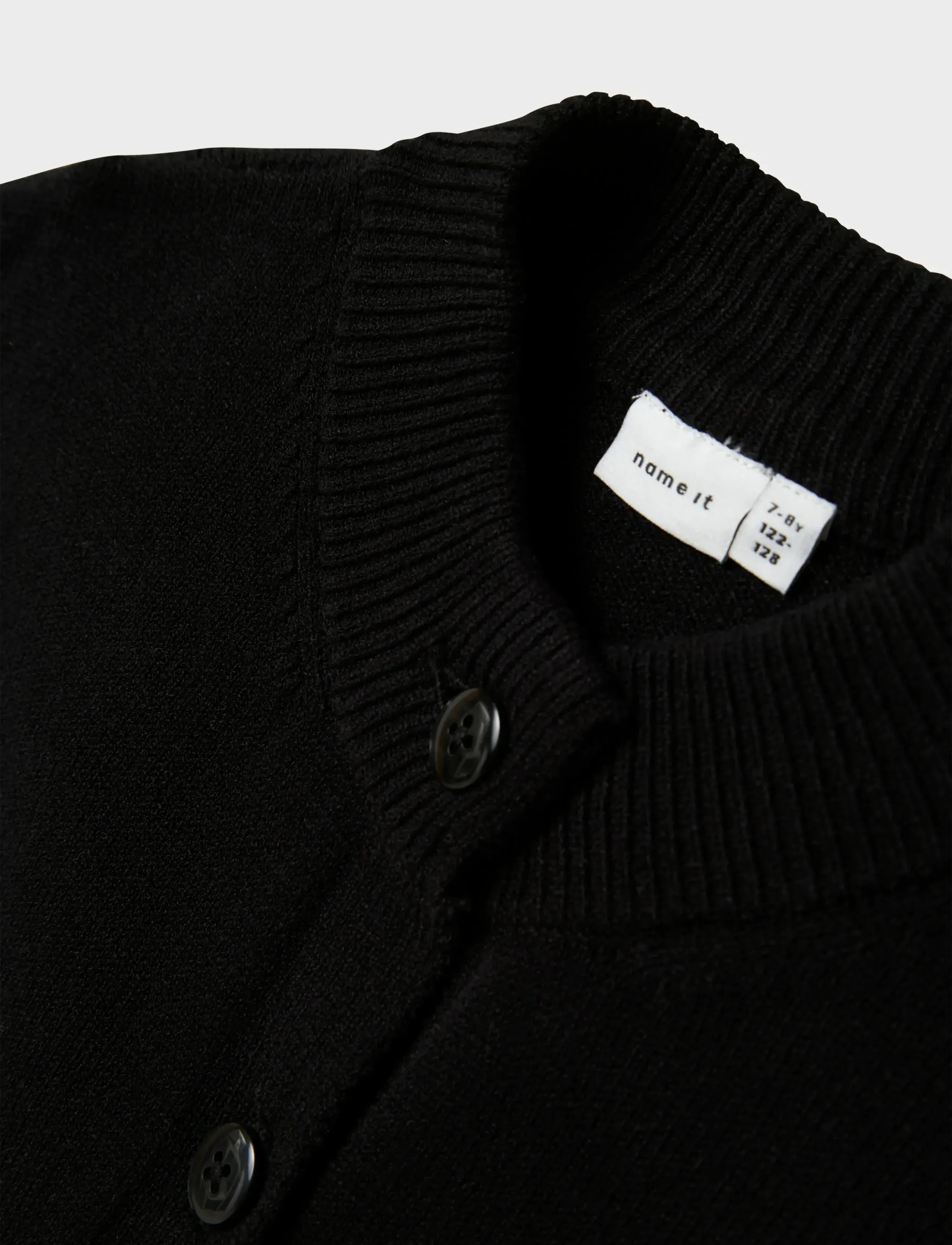 name it - NKFONILLA LS KNIT CARD - cardigans - black - 4