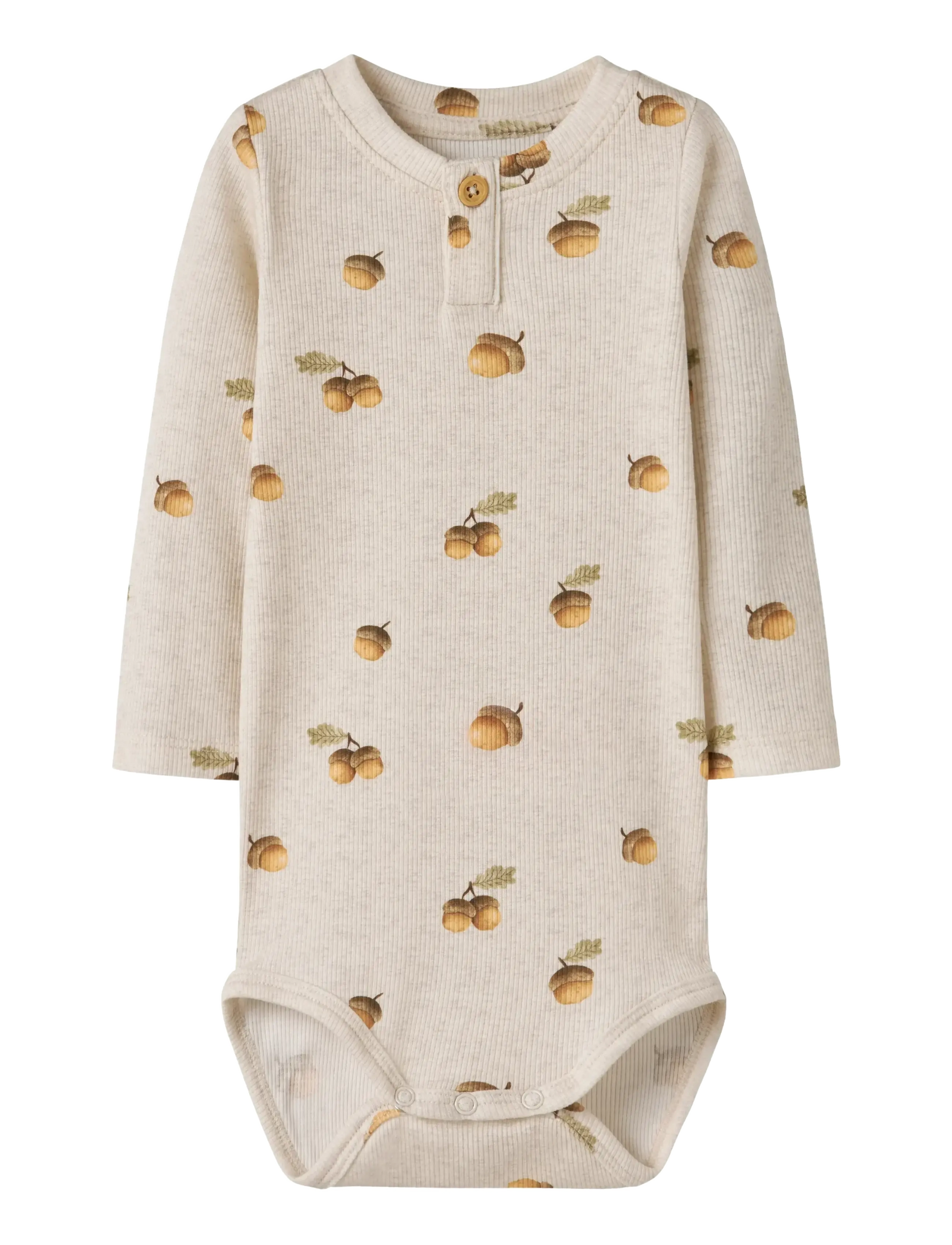 name it Nbmolyan Ls Body, Børn, Langærmet Body, Beige, Str: 50