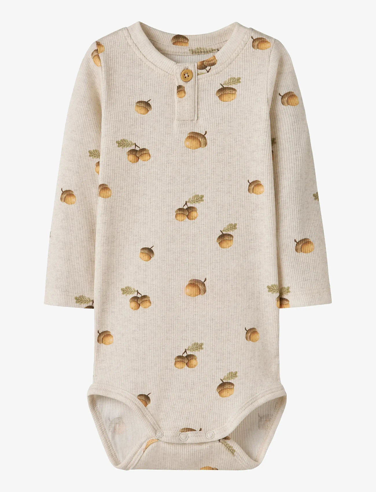 name it - NBMOLYAN LS BODY - langærmede bodyer - peyote melange - 0