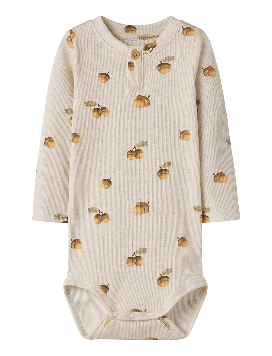 name it - NBMOLYAN LS BODY - langärmelige bodys - peyote melange - 0