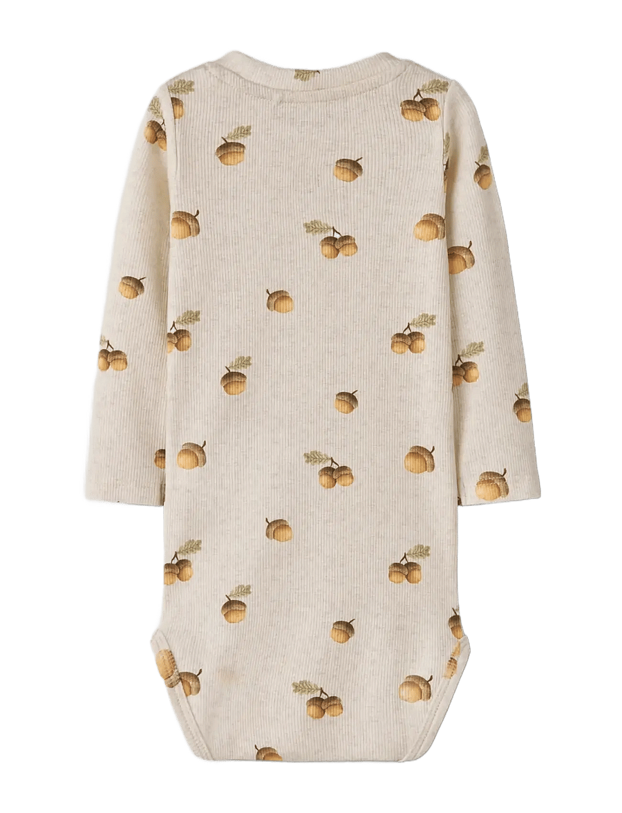 name it - NBMOLYAN LS BODY - langärmelige bodys - peyote melange - 1