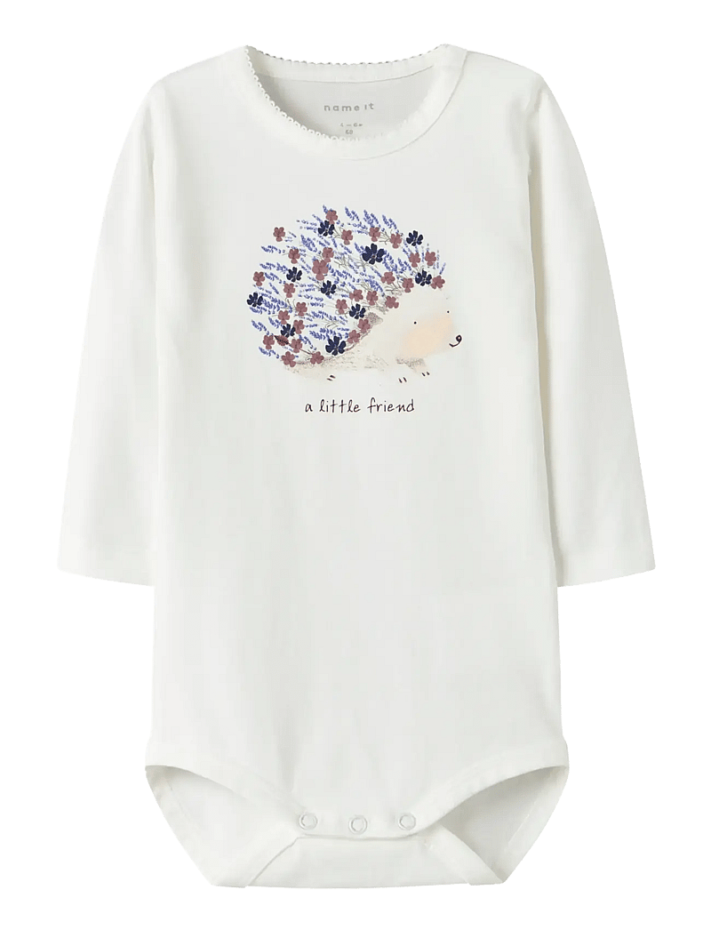 name it - NBFOHELLO LS BODY - långärmade bodies - cloud dancer - 0