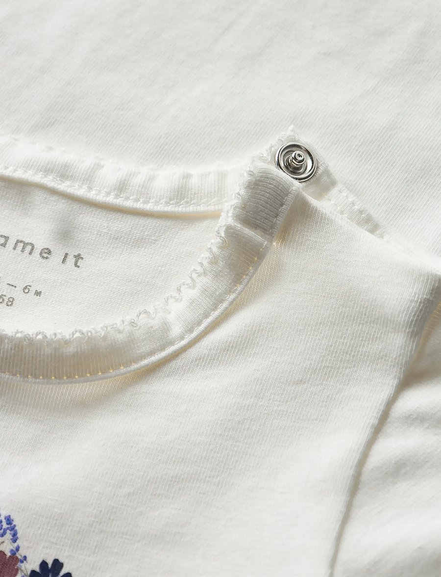 name it - NBFOHELLO LS BODY - långärmade bodies - cloud dancer - 2