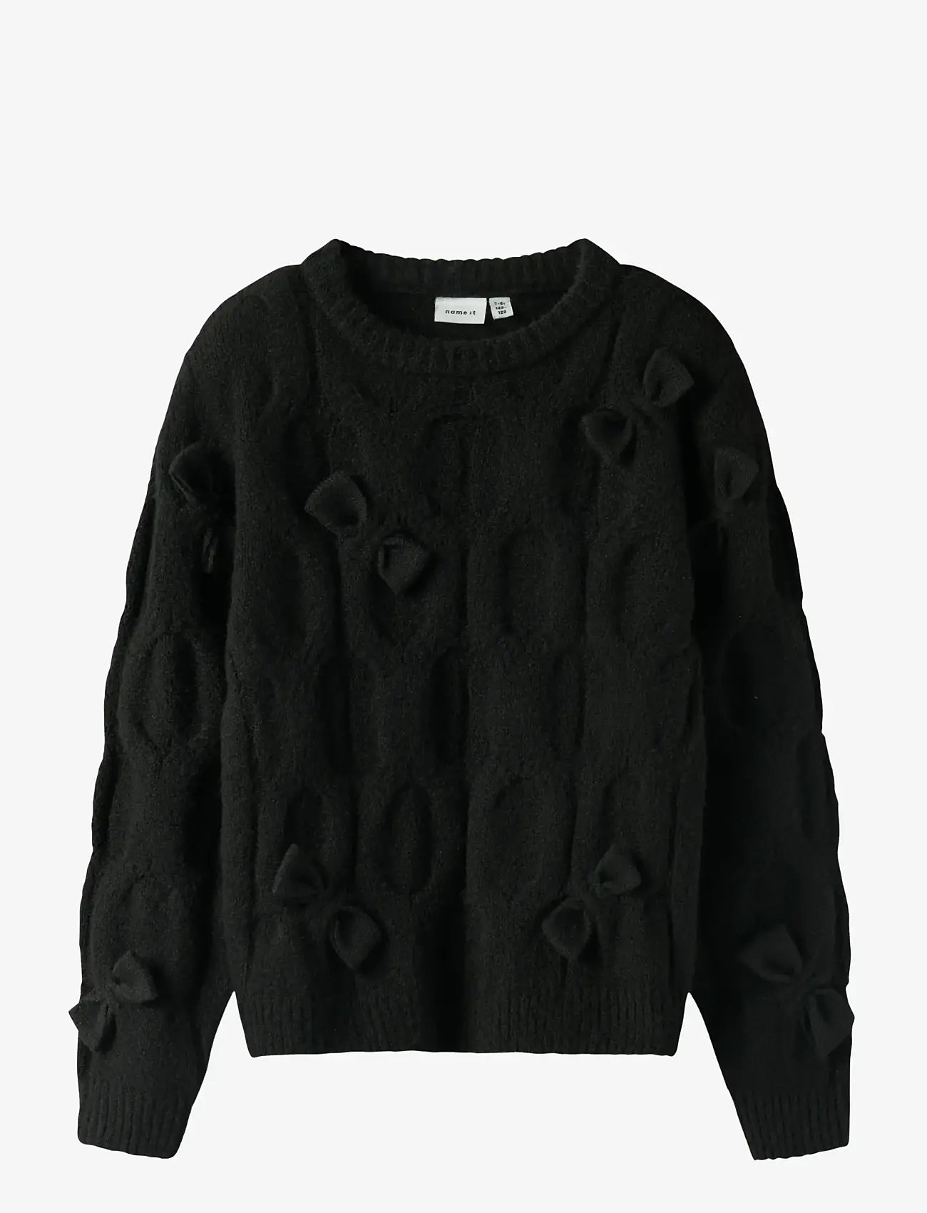 name it - NKFOLIVIA LS KNIT - sügisesed riided - black - 0