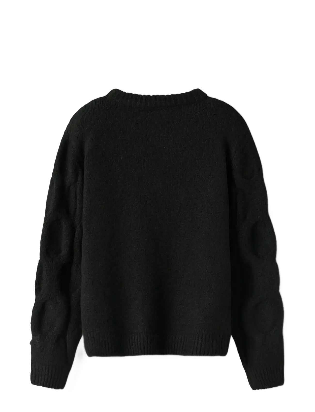 name it - NKFOLIVIA LS KNIT - gensere - black - 2