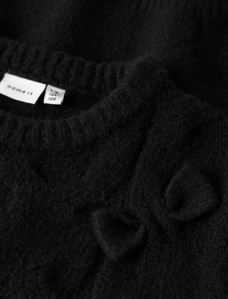 name it - NKFOLIVIA LS KNIT - truien - black - 3