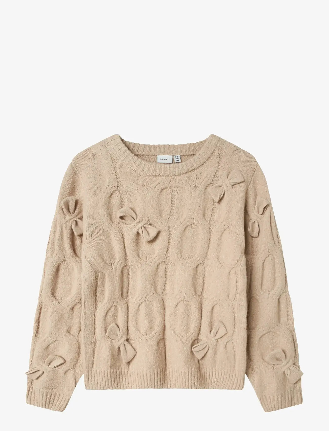 name it - NKFOLIVIA LS KNIT - jumpers - peyote - 1