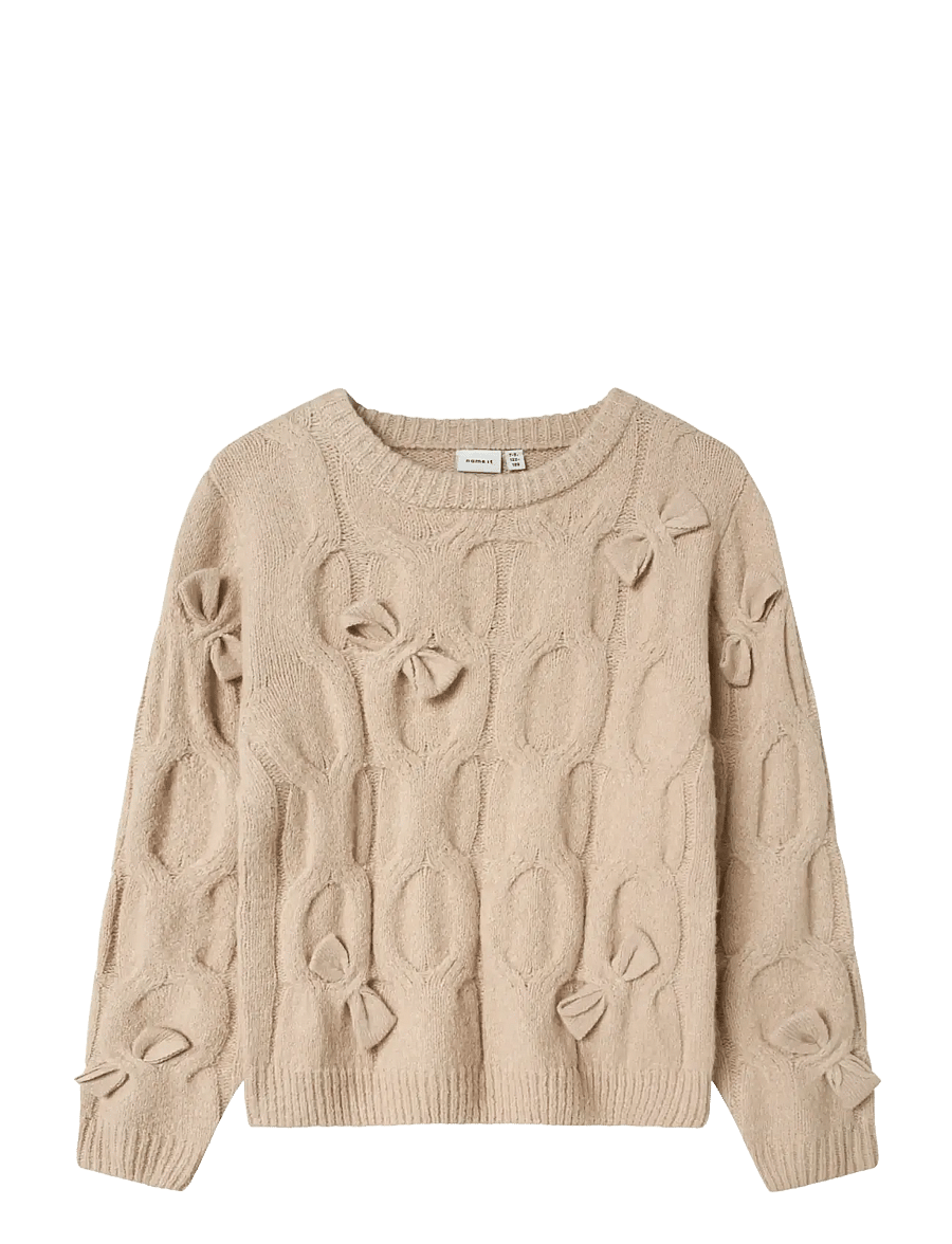 name it - NKFOLIVIA LS KNIT - trøjer - peyote - 1