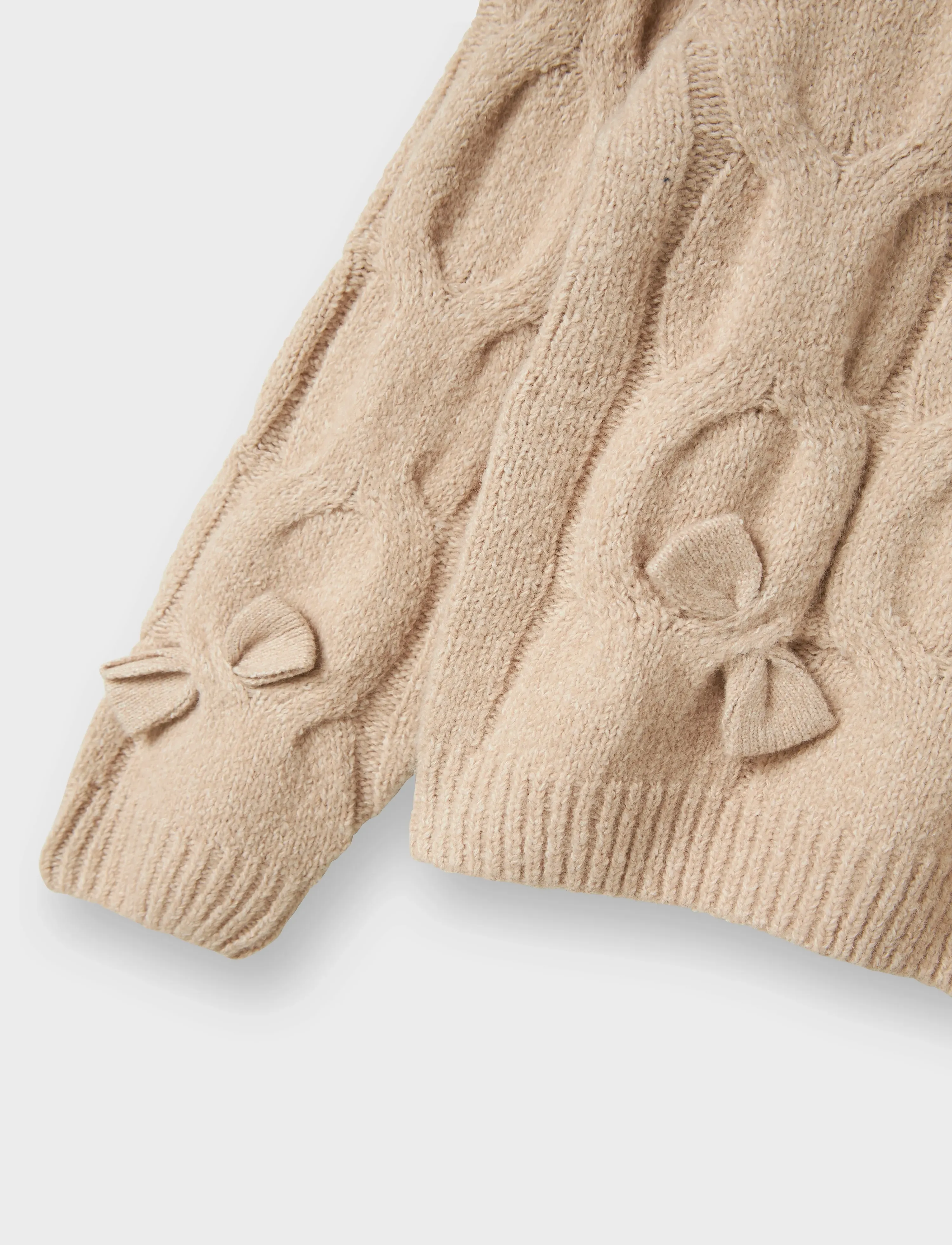 name it - NKFOLIVIA LS KNIT - peysur - peyote - 4