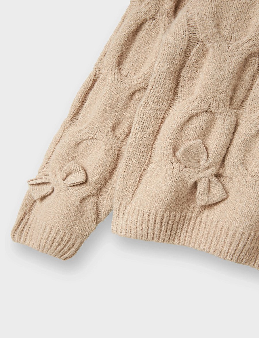 name it - NKFOLIVIA LS KNIT - trøjer - peyote - 4