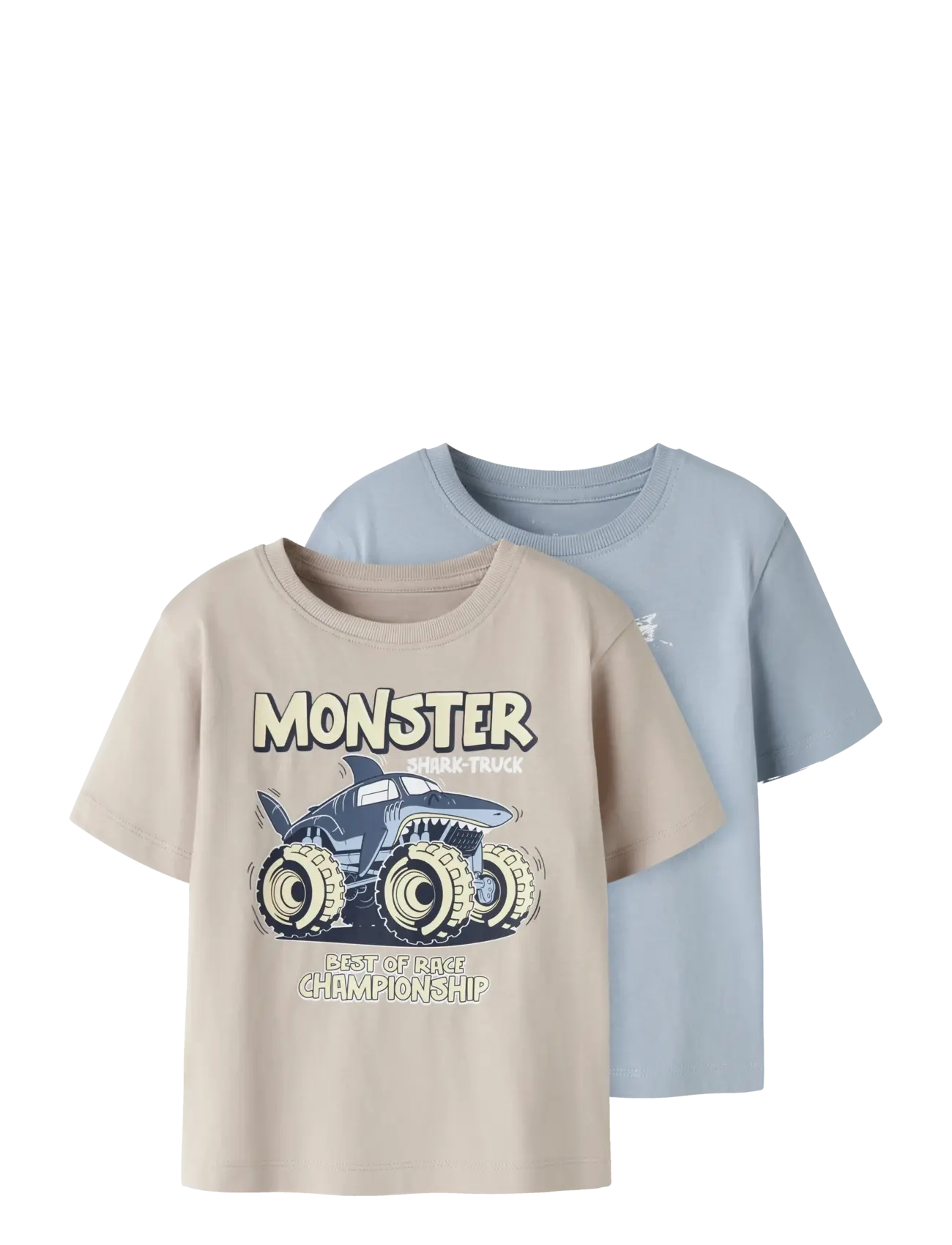 name it NMMVANYO 2P SS NREG TOP - Baby products - BLUE FOG / beige