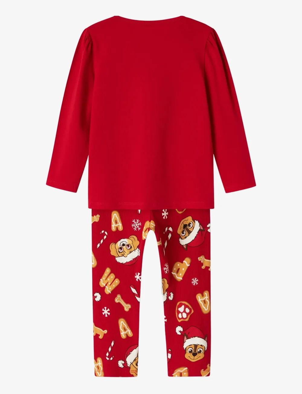 name it - NMFSARBA PAW LS NIGHTSET CPLG - leggings - barbados cherry - 2