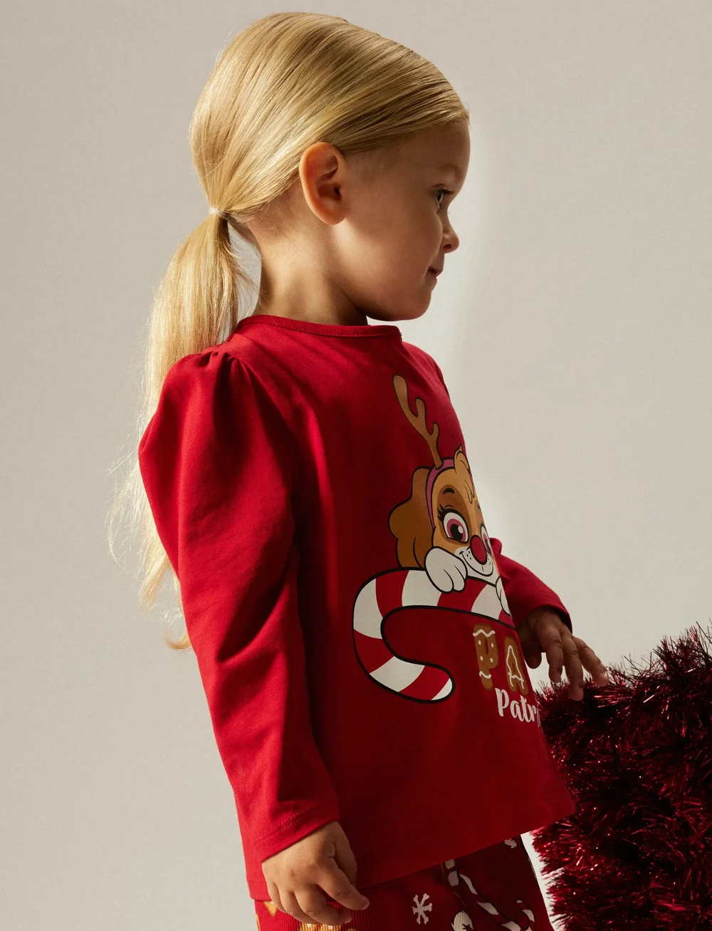 name it - NMFSARBA PAW LS NIGHTSET CPLG - leggings - barbados cherry - 5