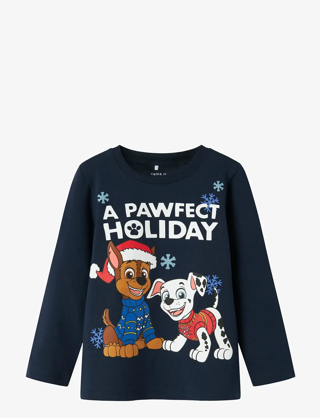 name it - NMMSTELLAN PAW LS TOP CPLG - langærmede t-shirts - navy blazer - 1