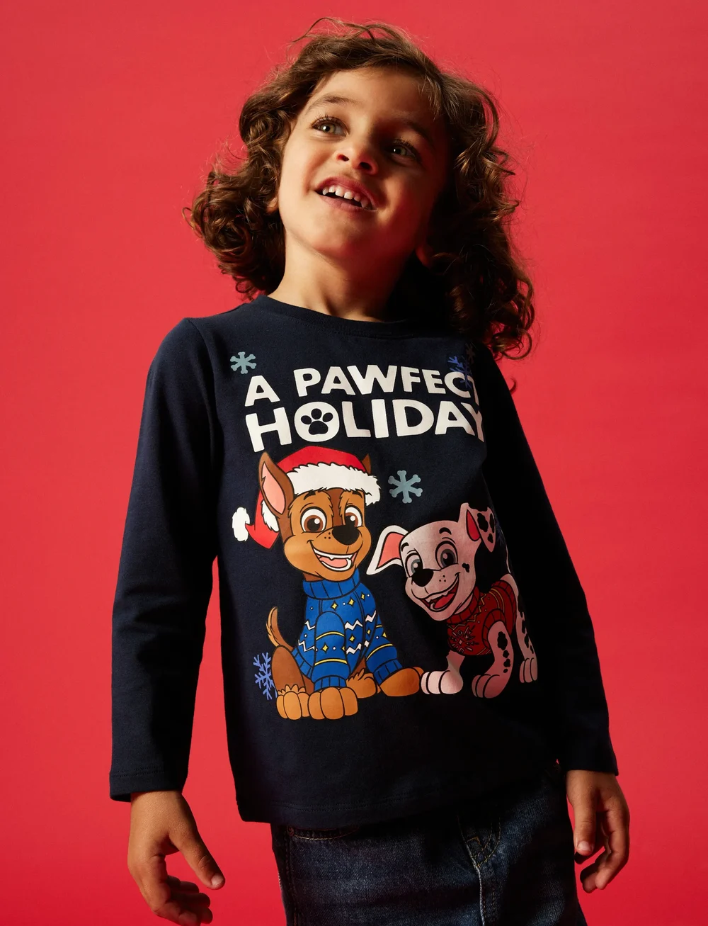 name it - NMMSTELLAN PAW LS TOP CPLG - long-sleeved t-shirts - navy blazer - 0