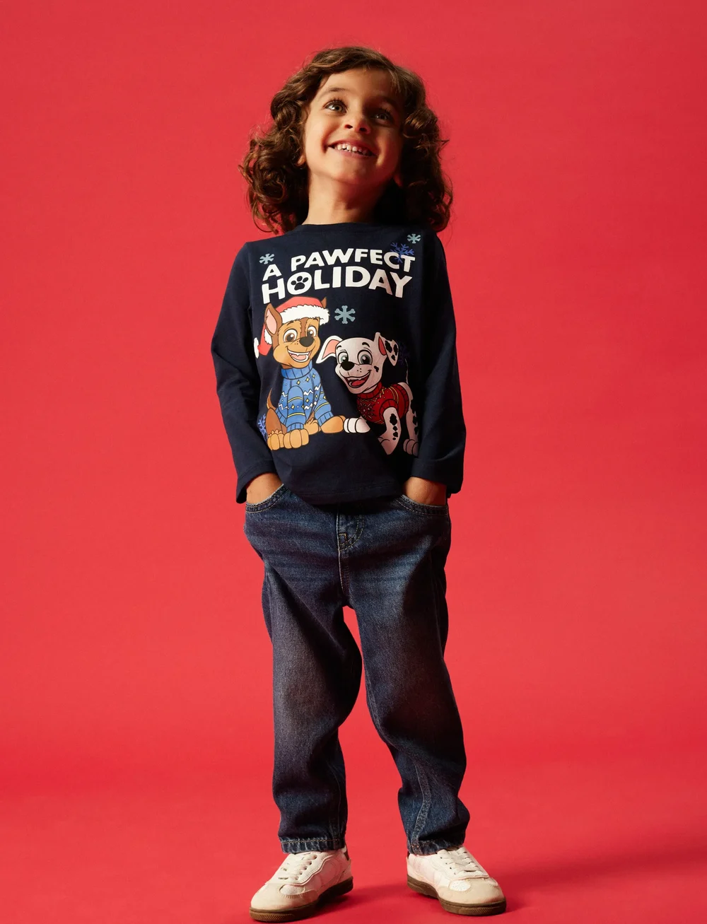 name it - NMMSTELLAN PAW LS TOP CPLG - long-sleeved t-shirts - navy blazer - 3