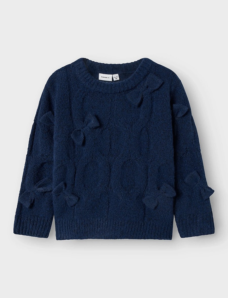 name it - NMFOLIVIA LS KNIT - pullover - navy blazer - 0