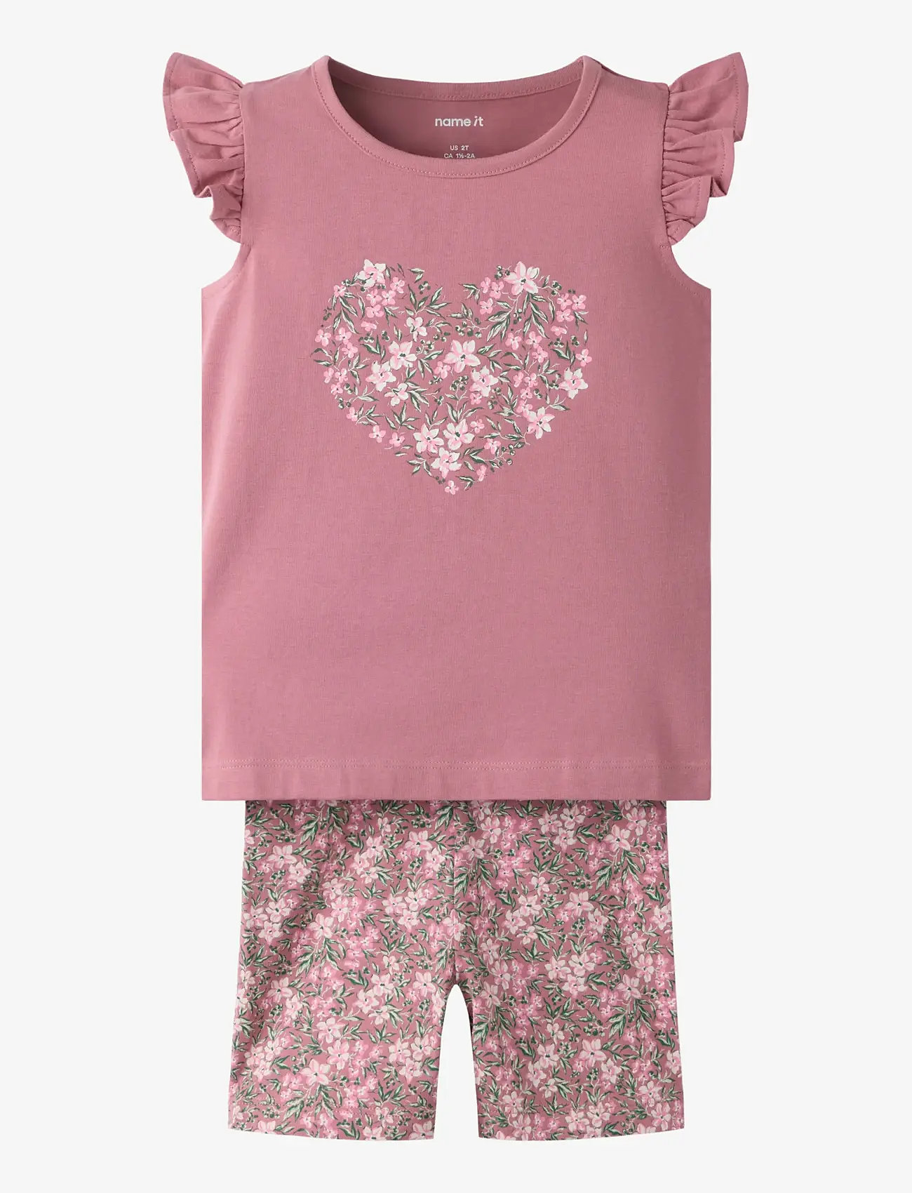 name it - NMFVAYANA CAPSL TOP SET - set med kortärmad t-shirt - mesa rose - 0