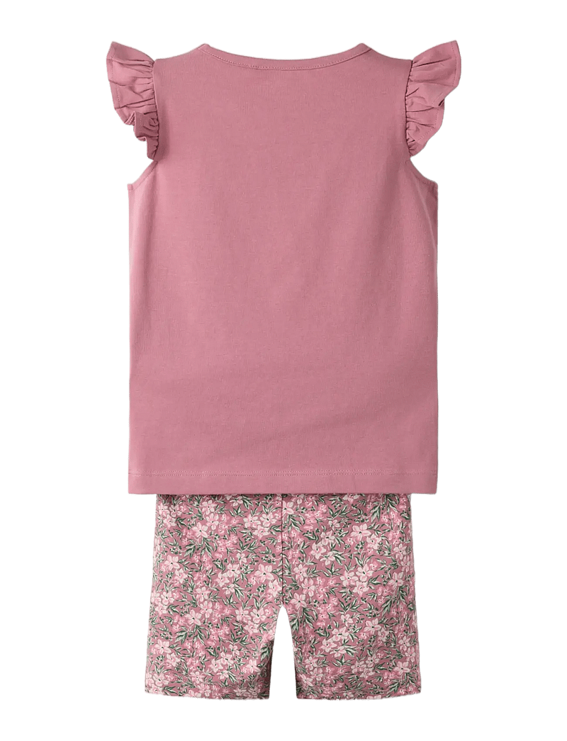 name it - NMFVAYANA CAPSL TOP SET - set med kortärmad t-shirt - mesa rose - 1