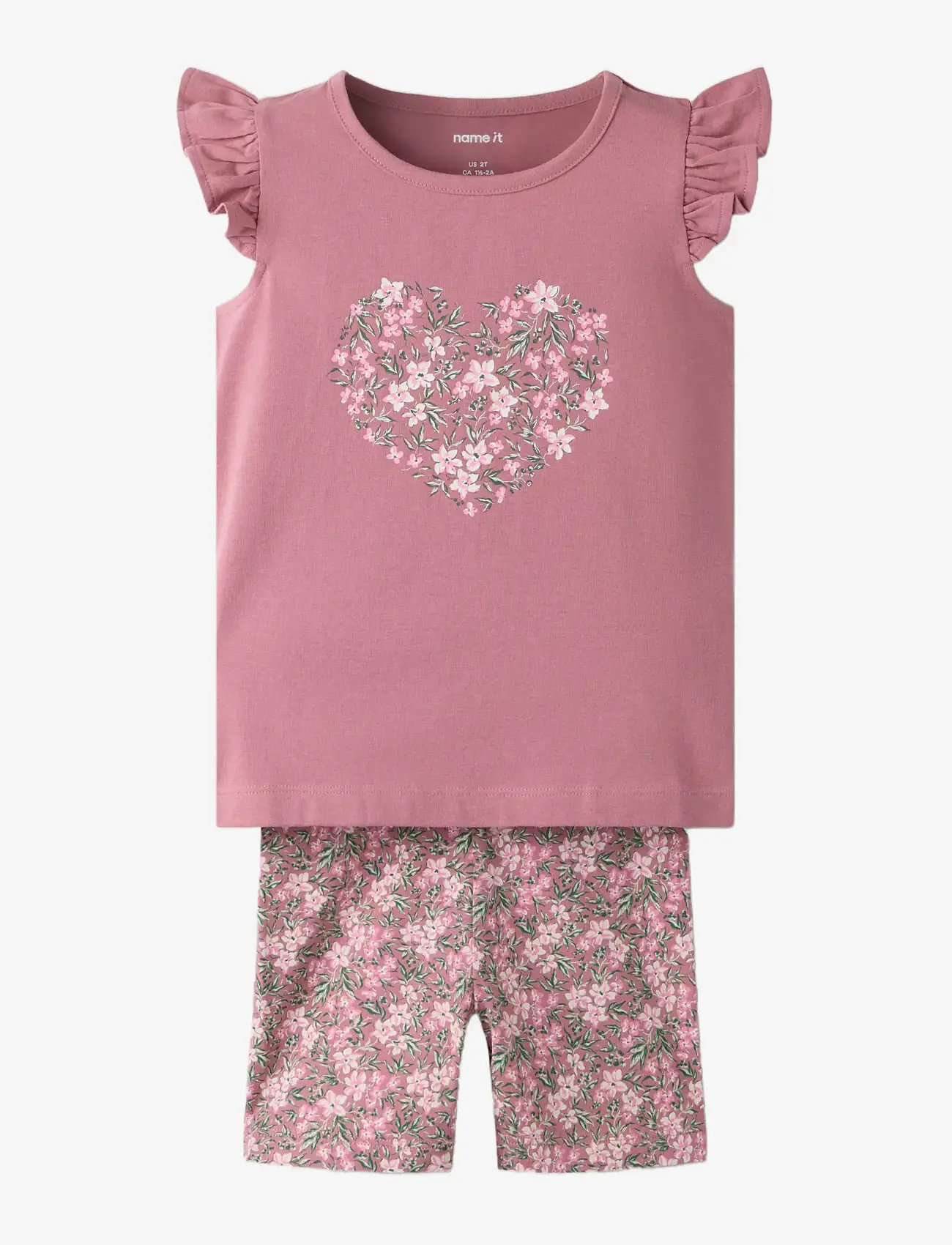 name it - NMFVAYANA CAPSL TOP SET - set med kortärmad t-shirt - mesa rose - 3
