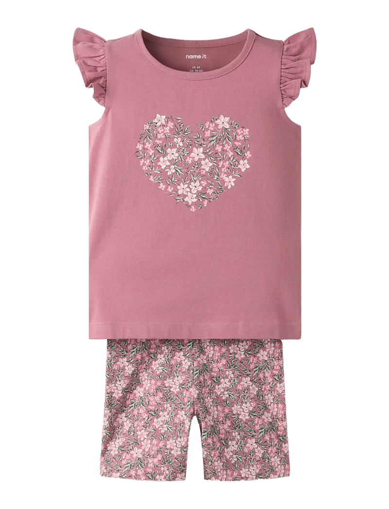 name it - NMFVAYANA CAPSL TOP SET - set med kortärmad t-shirt - mesa rose - 3