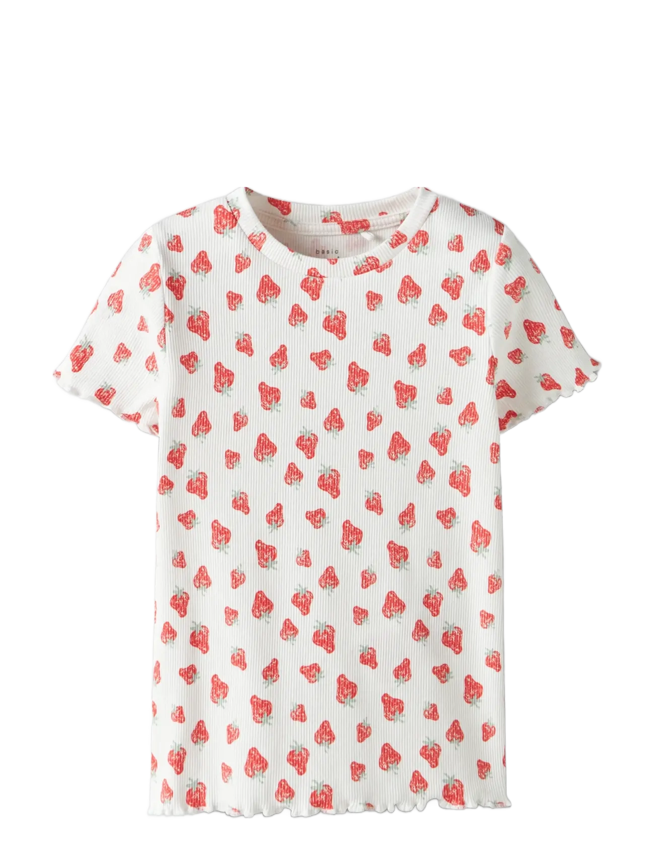name it - NMFVEMMA 2P AOP SS SLIM TOP - bright white - 1