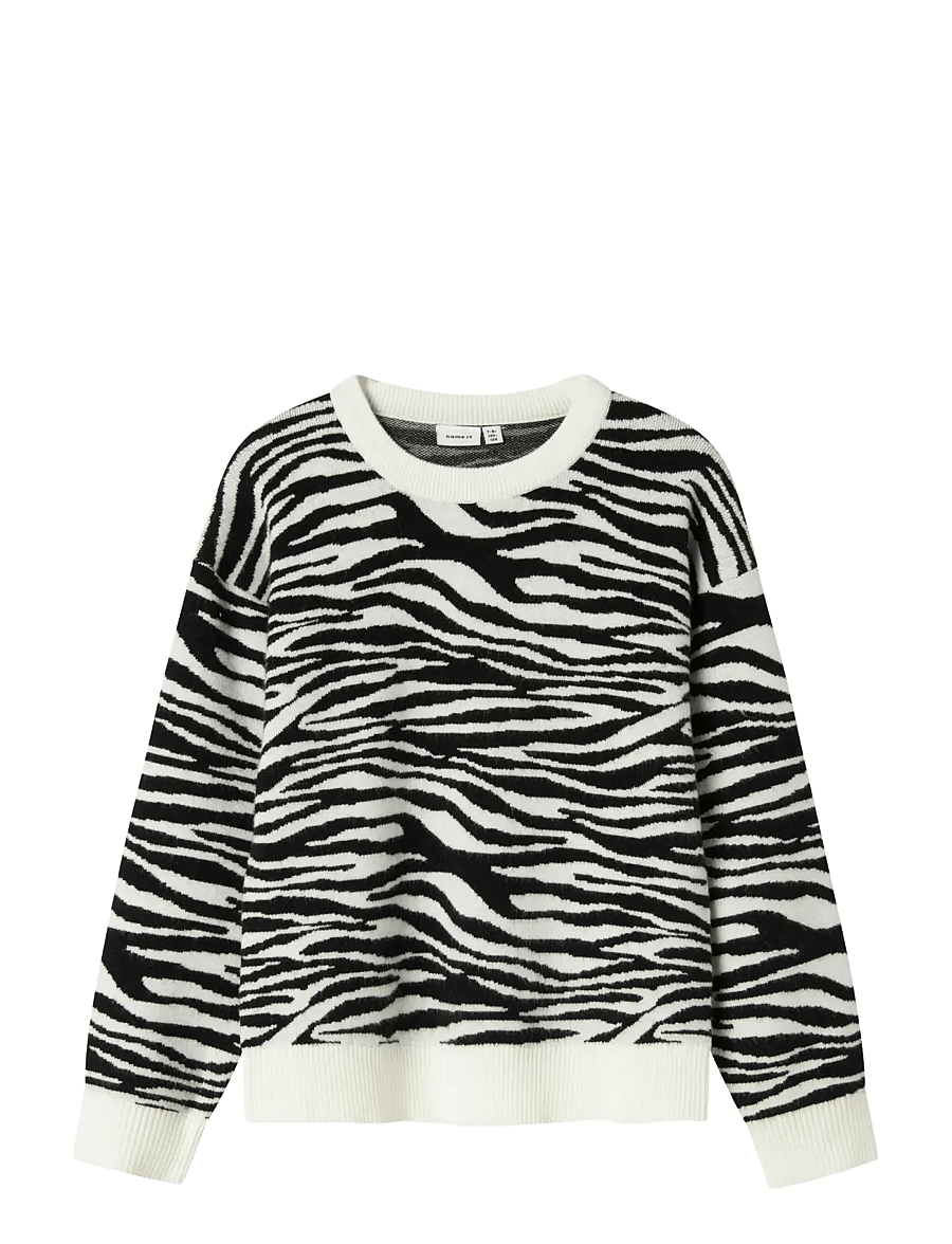 name it - NKFORKIDE LS KNIT BOX - peysur - black - 1