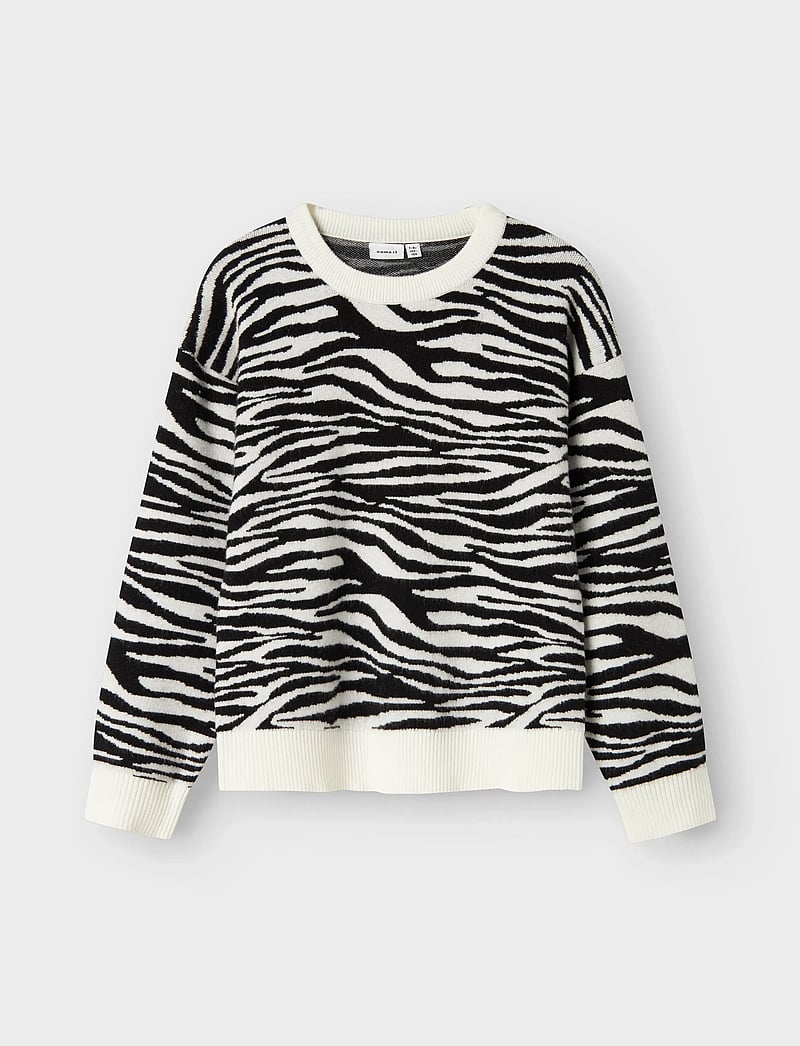 name it - NKFORKIDE LS KNIT BOX - trøjer - black - 0