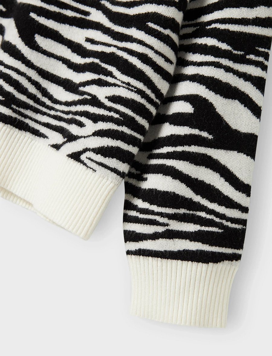 name it - NKFORKIDE LS KNIT BOX - peysur - black - 3