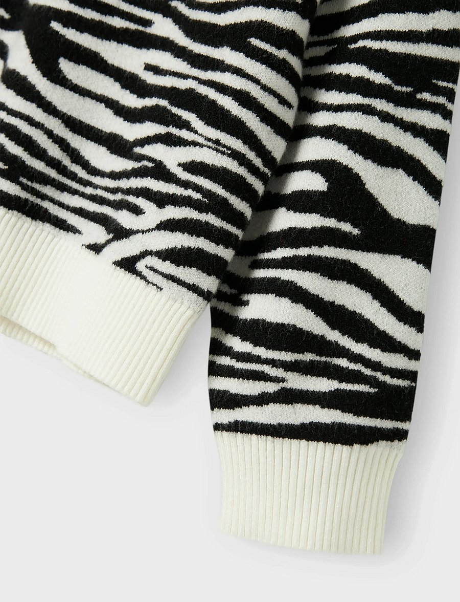 name it - NKFORKIDE LS KNIT BOX - peysur - black - 4