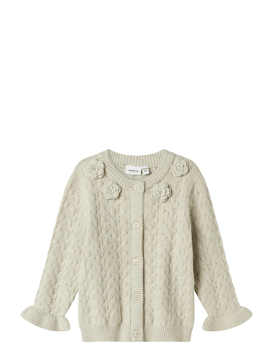 name it - NMFOANNA LS KNIT CARD - gilets - peyote melange - 1