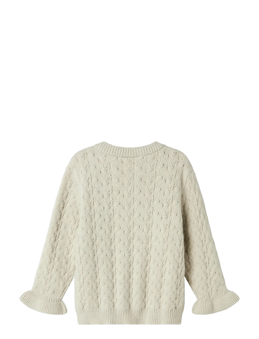 name it - NMFOANNA LS KNIT CARD - gilets - peyote melange - 2