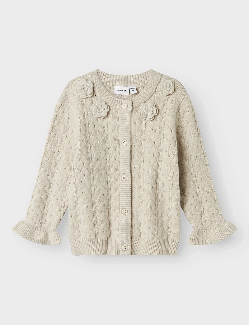 name it - NMFOANNA LS KNIT CARD - cardigans - peyote melange - 0
