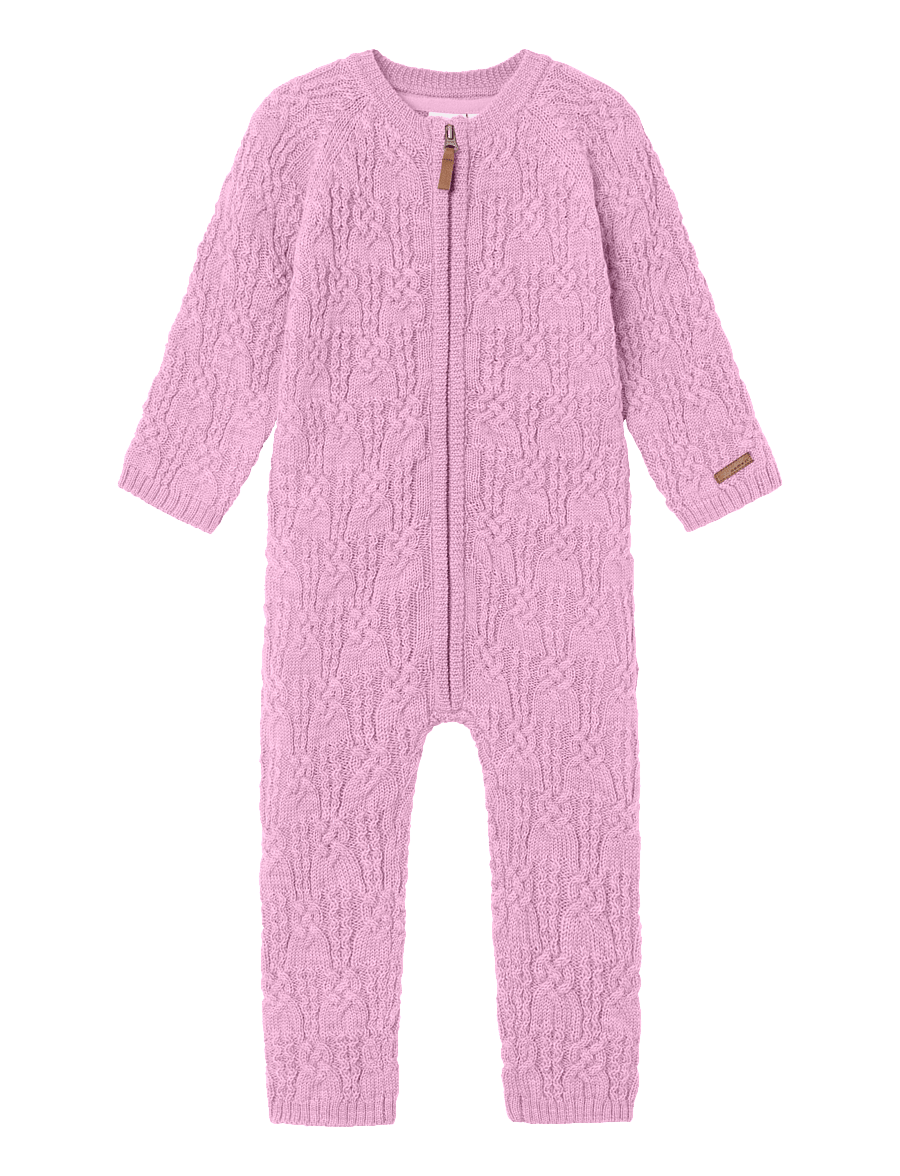 name it - NMFWRILLA WOOL LS KNIT SUIT FIN - długi rękaw - full blooming pink - 0