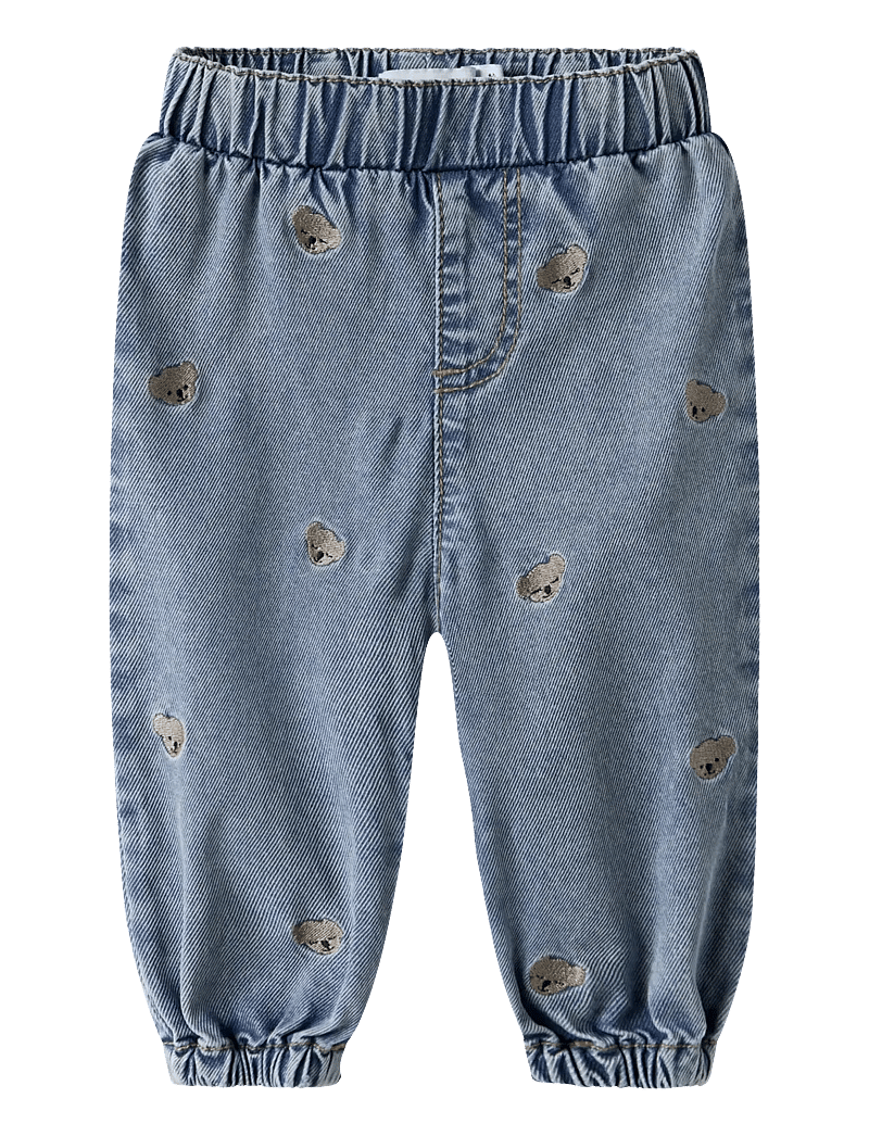 name it - NBMBEN BAGGY R EMB JEANS 4816-YB B - alt laienevad teksad - medium blue denim - 1