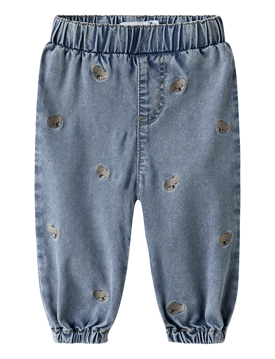 name it - NBMBEN BAGGY R EMB JEANS 4816-YB B - rúmar gallabuxur - medium blue denim - 1