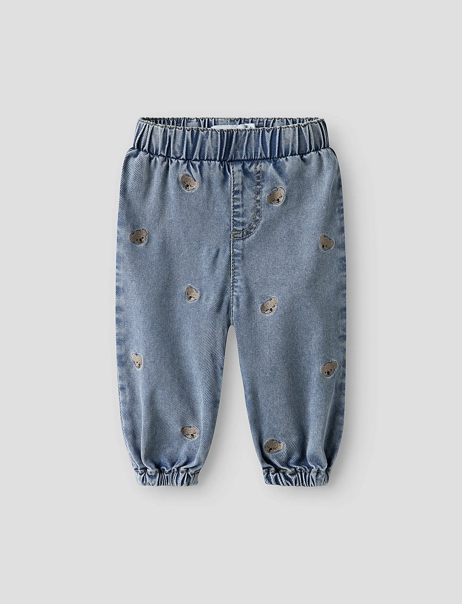 name it - NBMBEN BAGGY R EMB JEANS 4816-YB B - rúmar gallabuxur - medium blue denim - 0