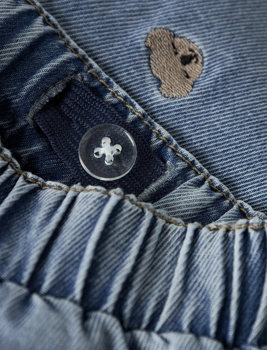 name it - NBMBEN BAGGY R EMB JEANS 4816-YB B - rúmar gallabuxur - medium blue denim - 3